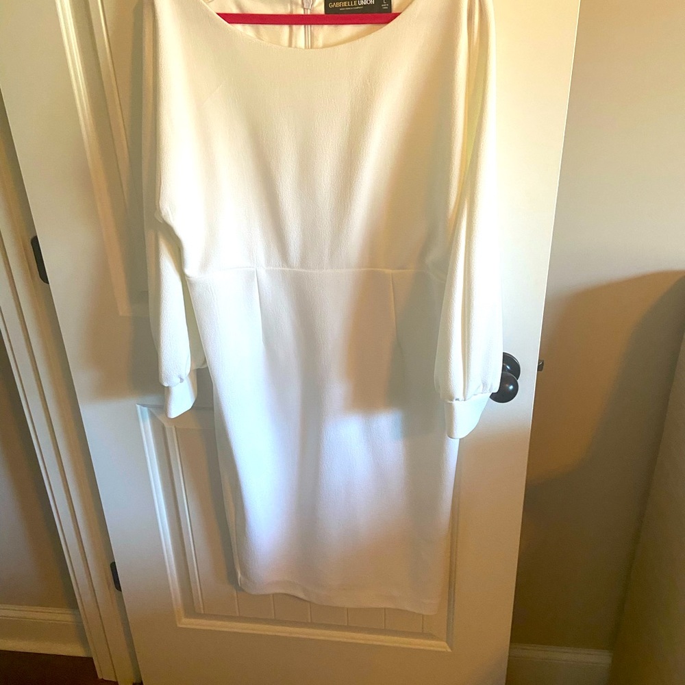 Winter white NWT midi dress. Ny&Co Gabrielle Union. Size L, runs large.